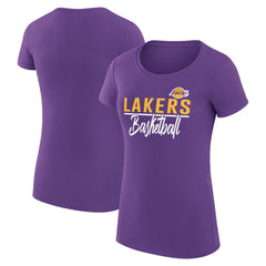 Los Angeles Lakers G-III 4Her by Carl Banks Women's Super-Slim Fit Lightweight Team Sport V-Neck T-Shirt Purple - NBA
