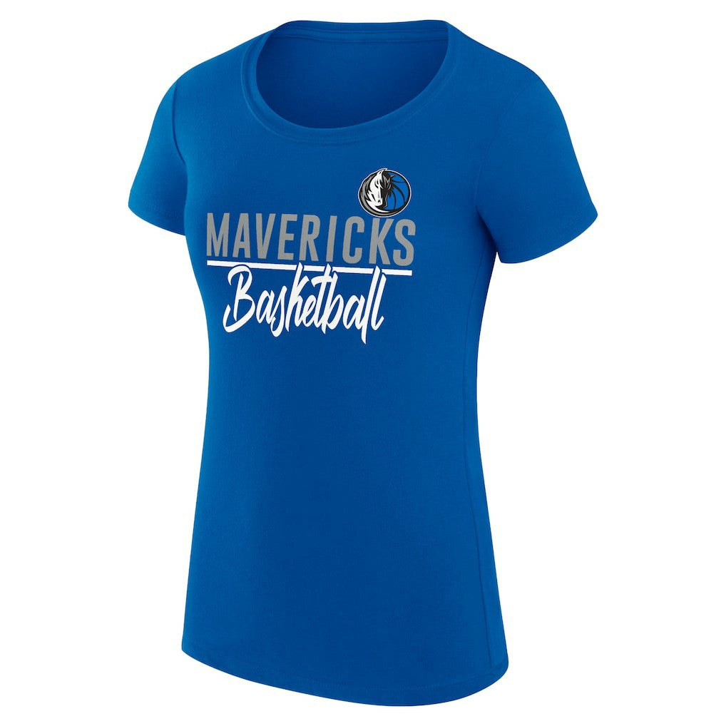 Dallas Mavericks G-III 4Her by Carl Banks Women's Super-Slim Fit Lightweight Team Sport V-Neck T-Shirt Blue - NBA