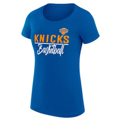 New York Knicks G-III 4Her by Carl Banks Women's Super-Slim Fit Lightweight Team Sport V-Neck T-Shirt Blue - NBA