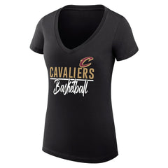 Cleveland Cavaliers G-III 4Her by Carl Banks Women's Super-Slim Fit Lightweight Team Sport V-Neck T-Shirt Black - NBA