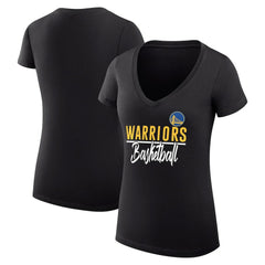 Golden State Warriors G-III 4Her by Carl Banks Women's Super-Slim Fit Lightweight Team Sport V-Neck T-Shirt Black - NBA