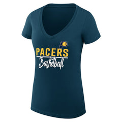 Indiana Pacers G-III 4Her by Carl Banks Women's Super-Slim Fit Lightweight Team Sport V-Neck T-Shirt Navy - NBA