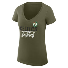 Boston Celtics G-III 4Her by Carl Banks Women's Super-Slim Fit Lightweight Team Sport V-Neck T-Shirt Green - NBA
