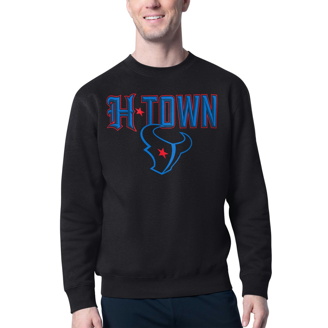 Houston Texans Starter H-Town Graphic Fleece Pullover Sweatshirt Black | NFL