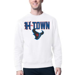 Houston Texans Starter H-Town Graphic Fleece Pullover Sweatshirt White | NFL