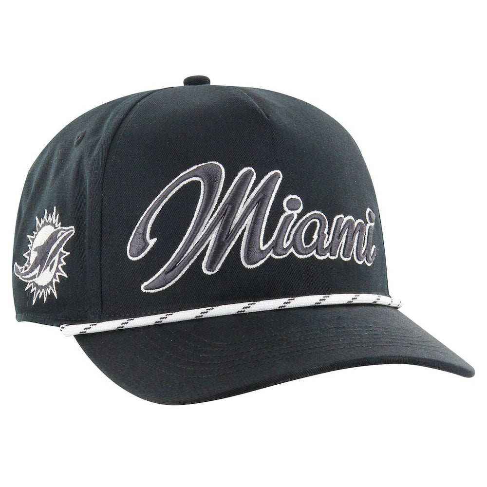 Miami Dolphins '47 Overhand Speckle Hitch Adjustable Hat Black | 47 brand