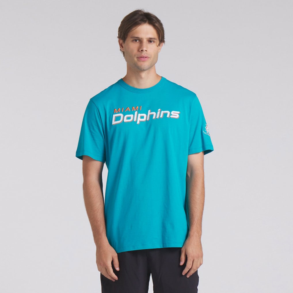 Miami Dolphins Option Route Legacy T-Shirt Aqua | Fanatics