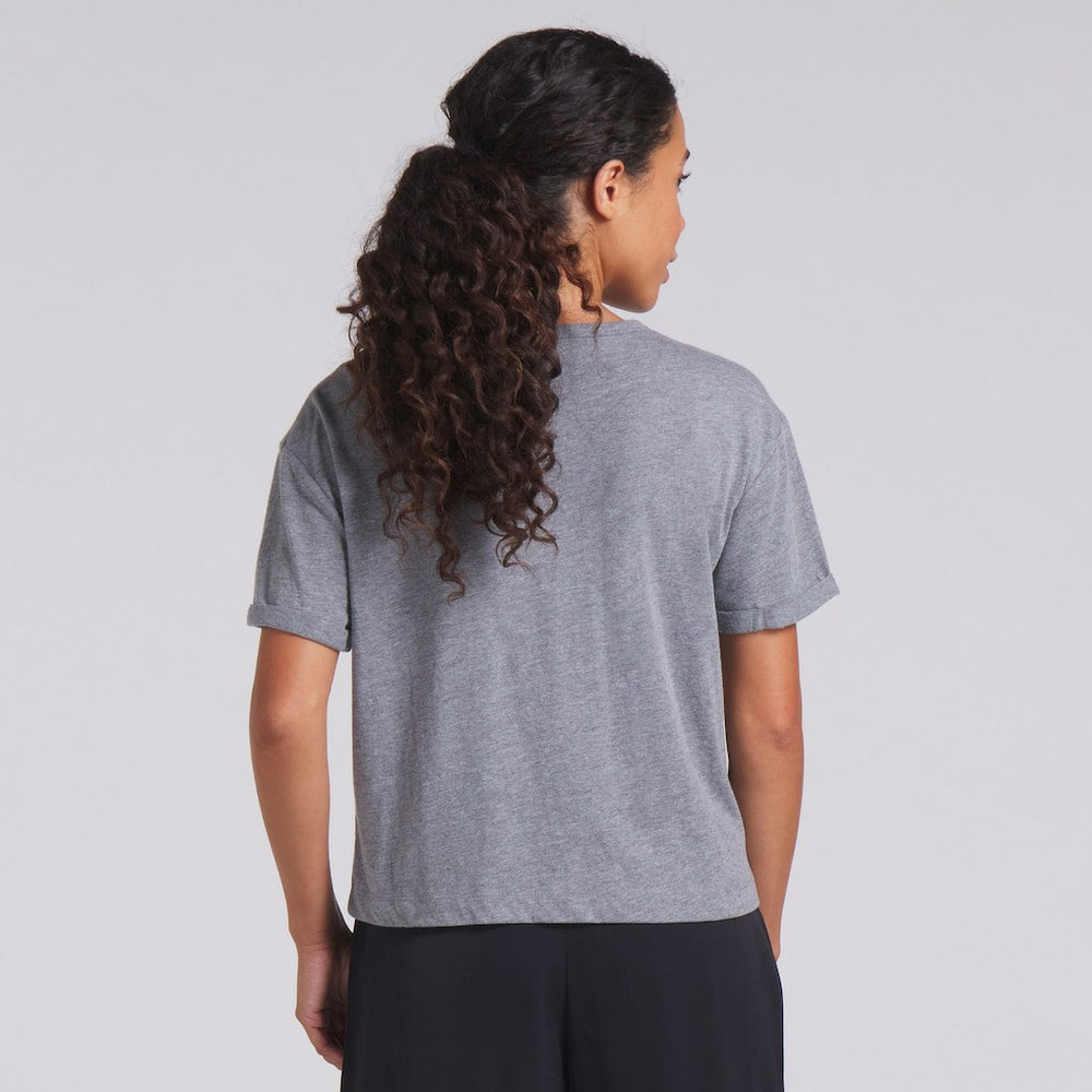 San Francisco 49ers Women's Swing Pass Tri-Blend Boxy T-Shirt Heather Gray | Fanatics