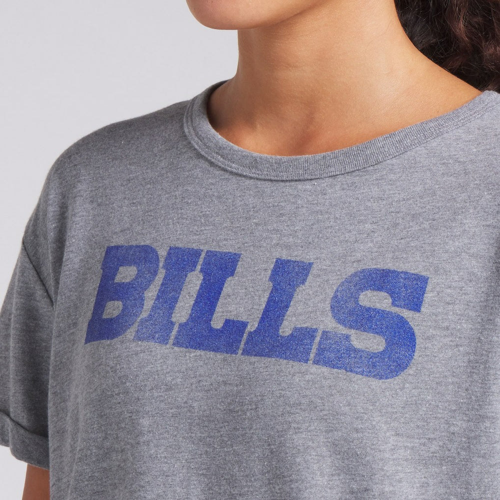 Buffalo Bills Women's Swing Pass Tri-Blend Boxy T-Shirt Heather Gray | Fanatics