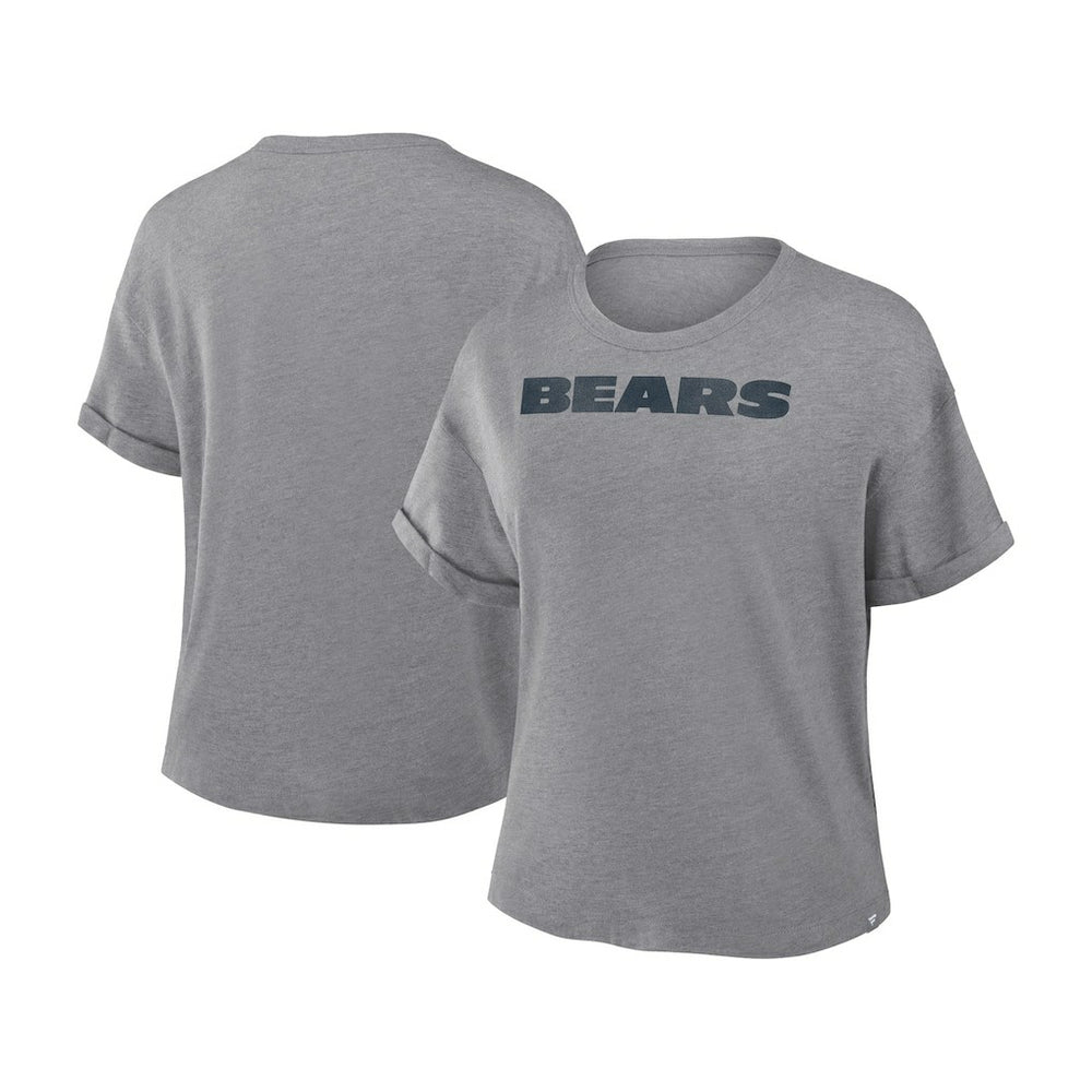 Chicago Bears Women's Swing Pass Tri-Blend Boxy T-Shirt Heather Gray | Fanatics