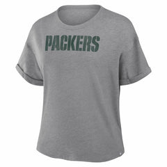 Green Bay Packers Women's Swing Pass Tri-Blend Boxy T-Shirt Heather Gray | Fanatics