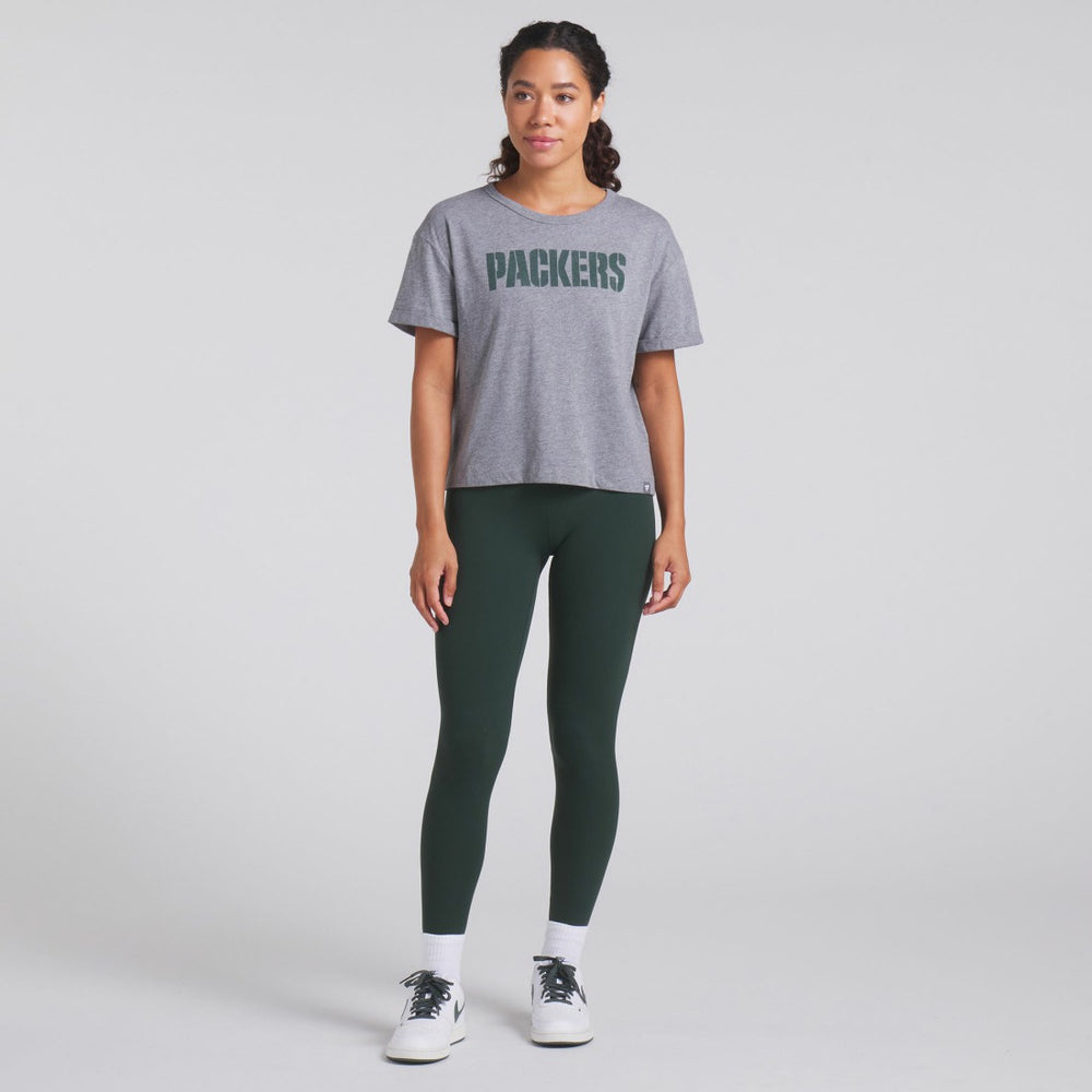 Green Bay Packers Women's Swing Pass Tri-Blend Boxy T-Shirt Heather Gray | Fanatics