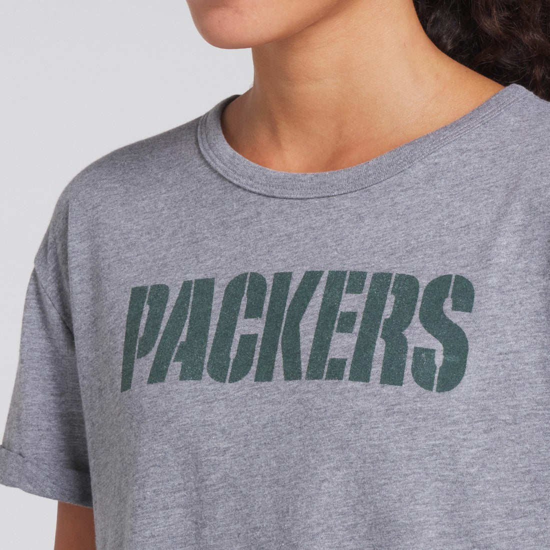 Green Bay Packers Women's Swing Pass Tri-Blend Boxy T-Shirt Heather Gray | Fanatics