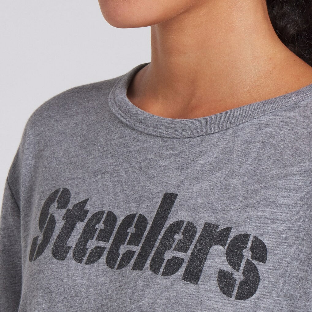 Pittsburgh Steelers Women's Swing Pass Tri-Blend Boxy T-Shirt Heather Gray | Fanatics