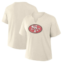 San Francisco 49ers Women's Trick Play Slub Boxy T-Shirt Cream | Fanatics