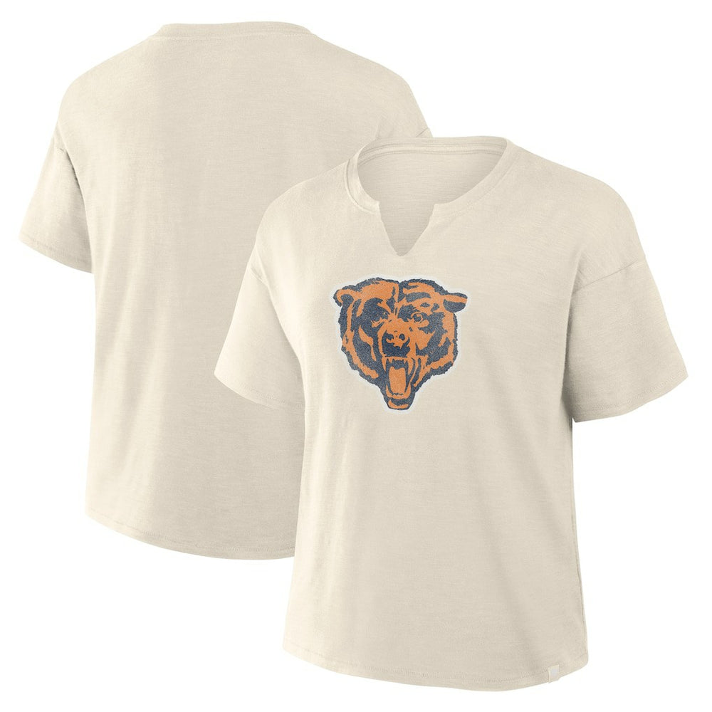 Chicago Bears Women's Trick Play Slub Boxy T-Shirt Cream | Fanatics