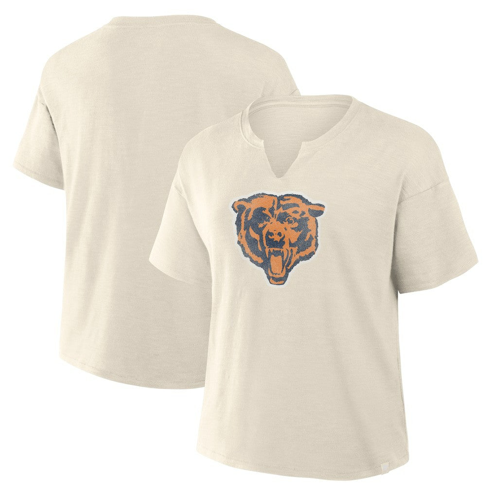 Chicago Bears Women's Trick Play Slub Boxy T-Shirt Cream | Fanatics