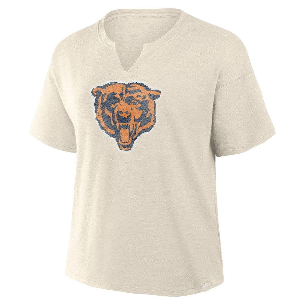 Chicago Bears Women's Trick Play Slub Boxy T-Shirt Cream | Fanatics