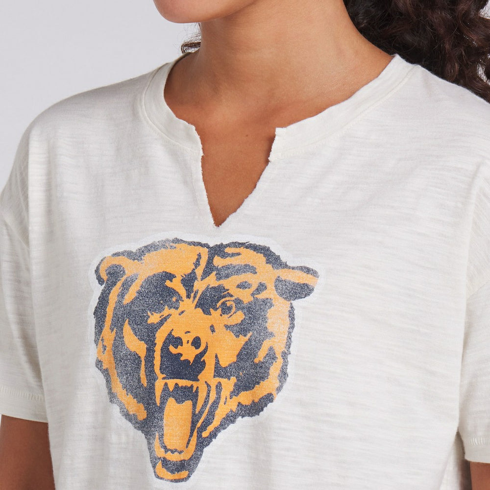 Chicago Bears Women's Trick Play Slub Boxy T-Shirt Cream | Fanatics