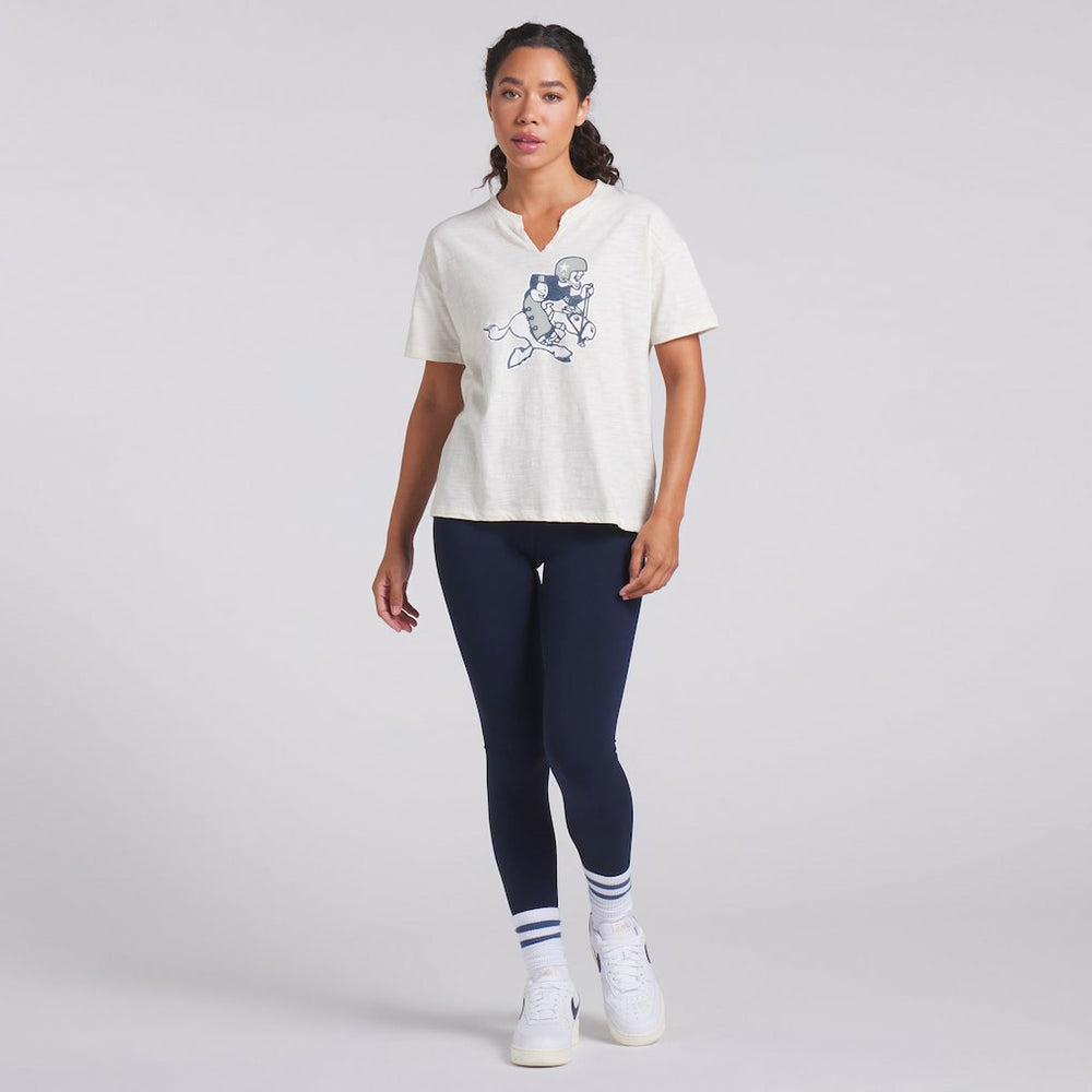 Dallas Cowboys Women's Trick Play Slub Boxy T-Shirt Cream | Fanatics