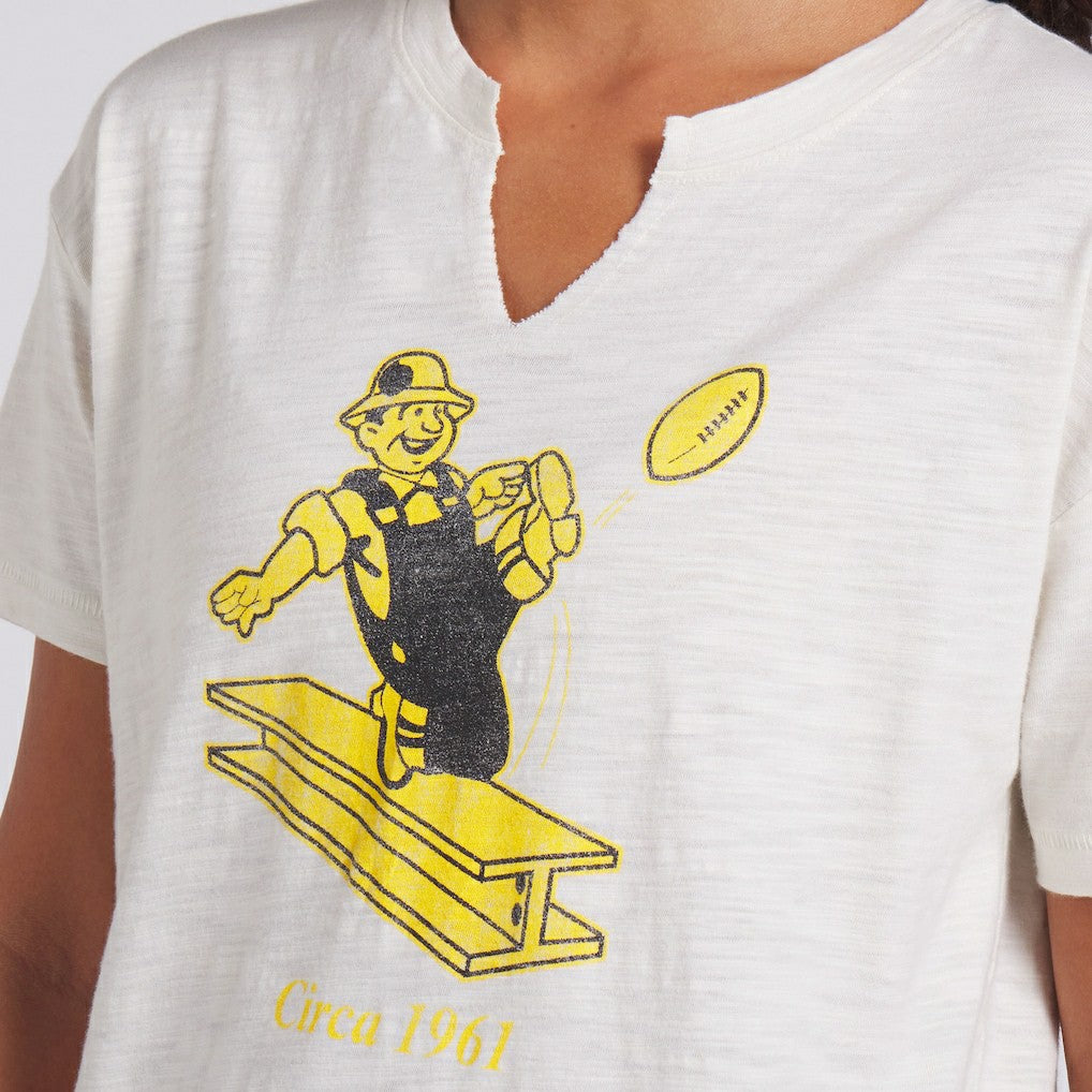 Pittsburgh Steelers Women's Trick Play Slub Boxy T-Shirt Cream | Fanatics