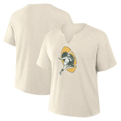 Green Bay Packers Women's Trick Play Slub Boxy T-Shirt Cream | Fanatics