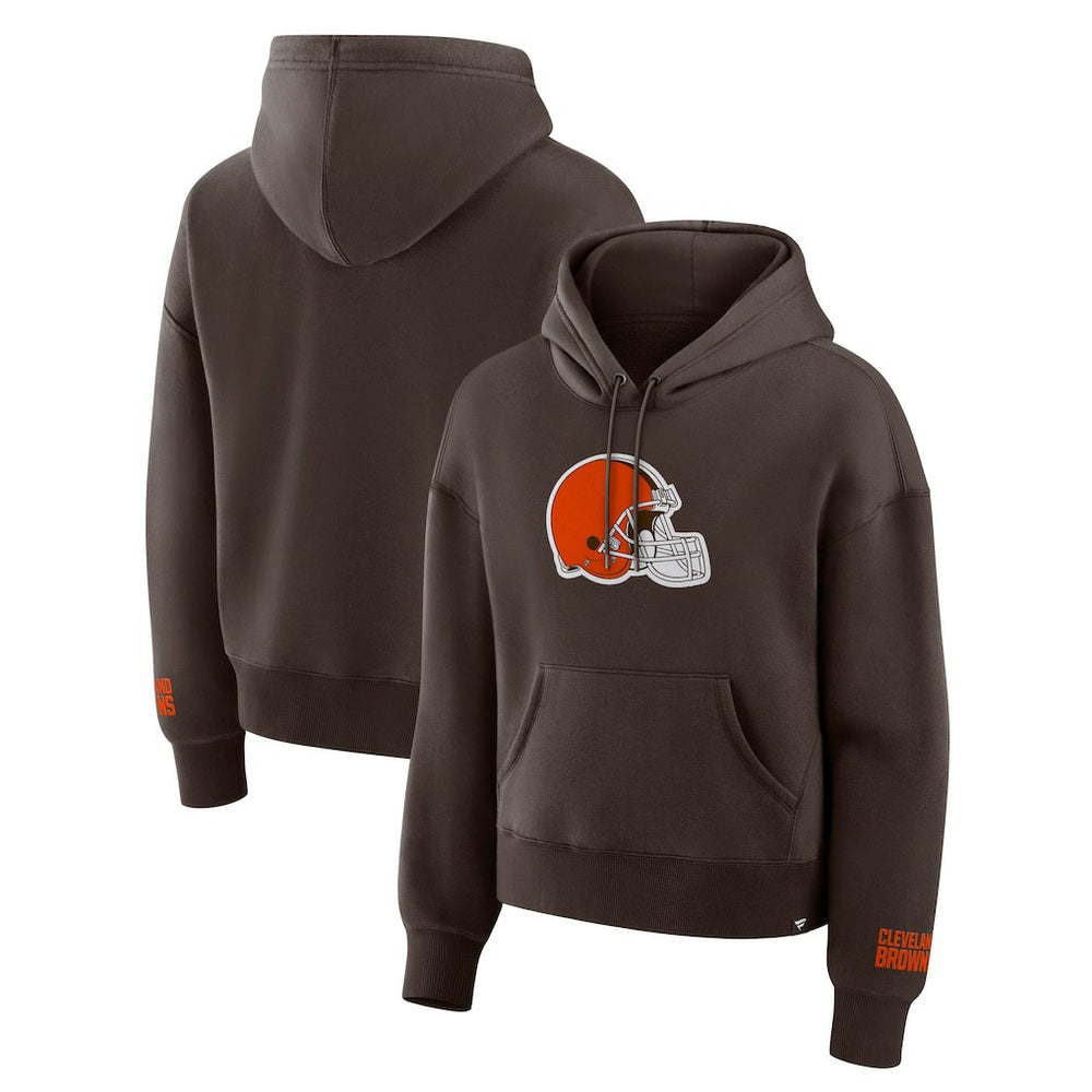 Cleveland Browns Women's Legacy Fleece Pullover Hoodie Brown | Fanatics