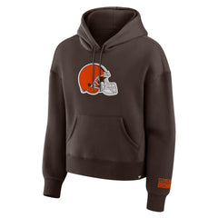 Cleveland Browns Women's Legacy Fleece Pullover Hoodie Brown | Fanatics