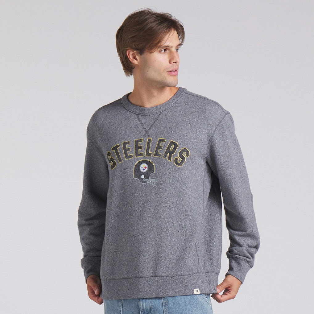Pittsburgh Steelers Loop Terry Pullover Sweatshirt Heather Gray | Fanatics