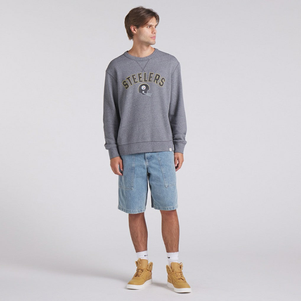 Pittsburgh Steelers Loop Terry Pullover Sweatshirt Heather Gray | Fanatics
