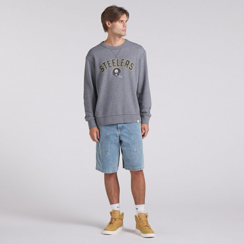Pittsburgh Steelers Loop Terry Pullover Sweatshirt Heather Gray | Fanatics