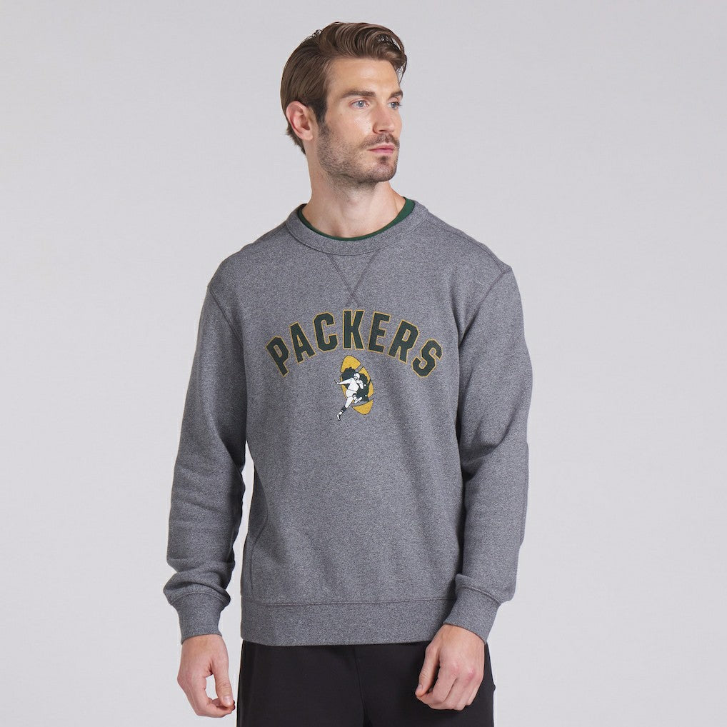 Green Bay Packers Loop Terry Pullover Sweatshirt Heather Gray | Fanatics