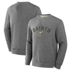 New Orleans Saints Loop Terry Pullover Sweatshirt Heather Gray | Fanatics