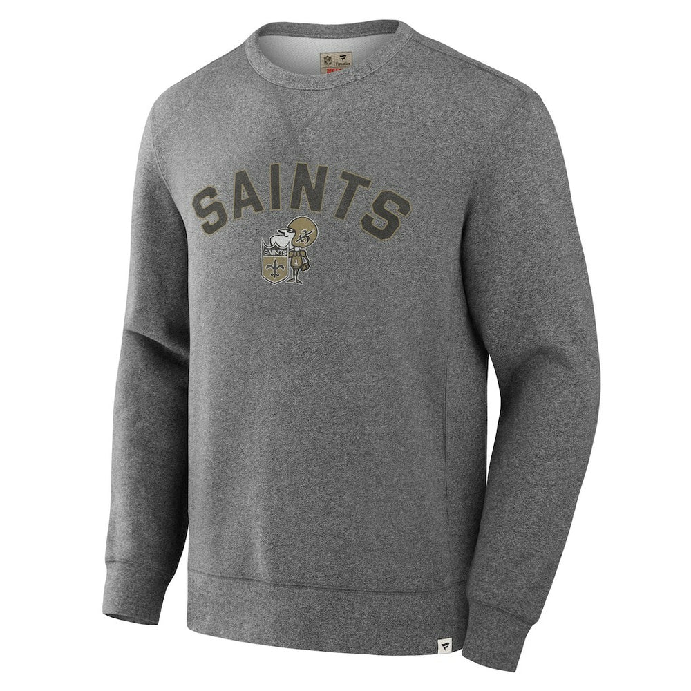 New Orleans Saints Loop Terry Pullover Sweatshirt Heather Gray | Fanatics