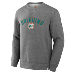 Miami Dolphins Loop Terry Pullover Sweatshirt Heather Gray | Fanatics
