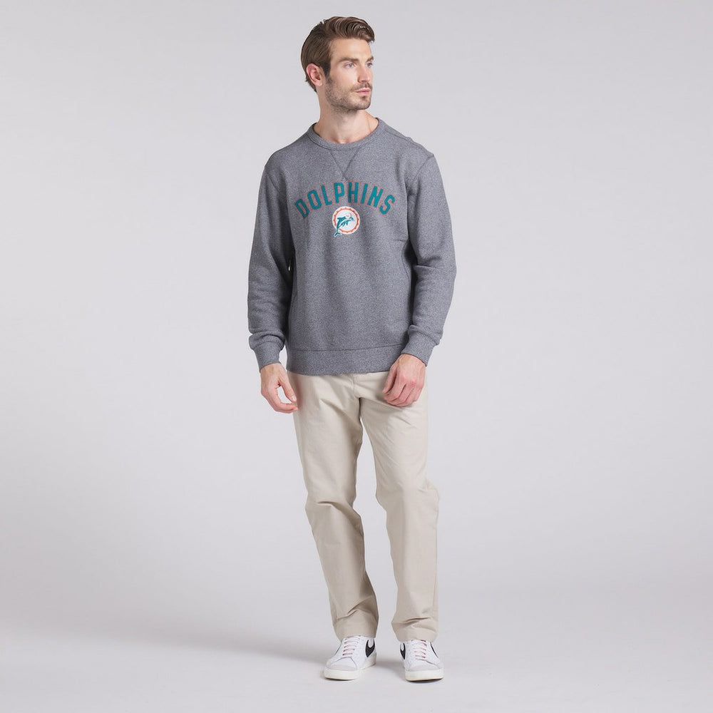 Miami Dolphins Loop Terry Pullover Sweatshirt Heather Gray | Fanatics