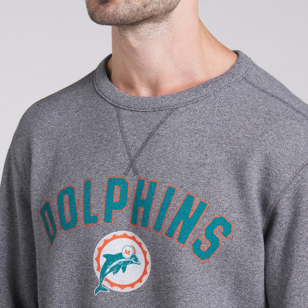 Miami Dolphins Loop Terry Pullover Sweatshirt Heather Gray | Fanatics