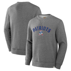 New England Patriots Loop Terry Pullover Sweatshirt Heather Gray | Fanatics