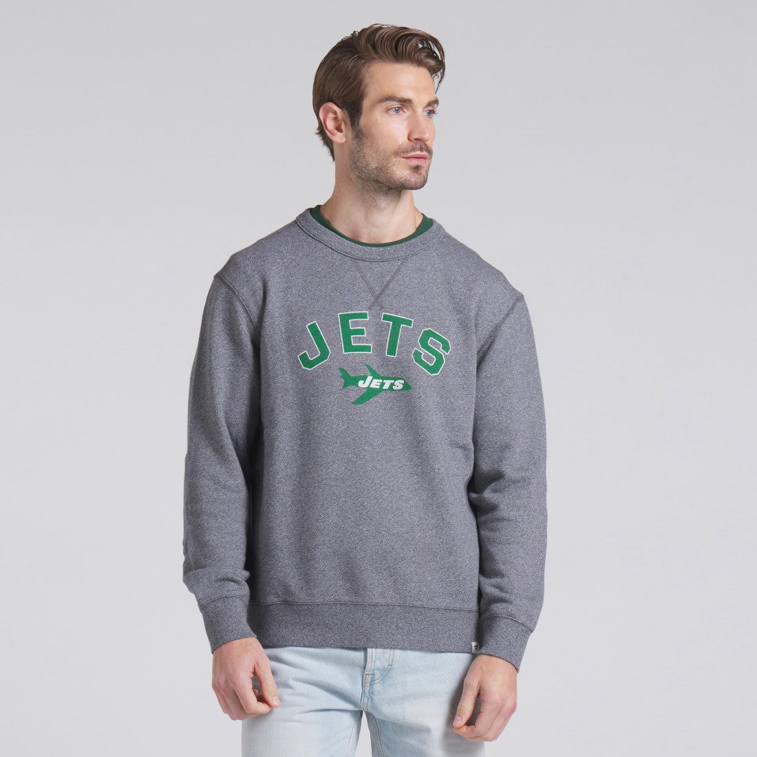 New York Jets Loop Terry Pullover Sweatshirt Heather Gray | Fanatics