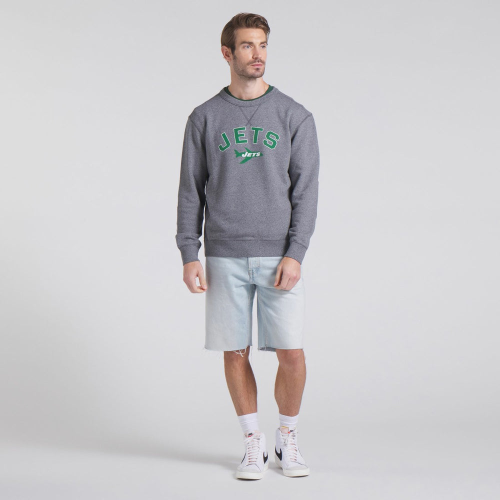 New York Jets Loop Terry Pullover Sweatshirt Heather Gray | Fanatics