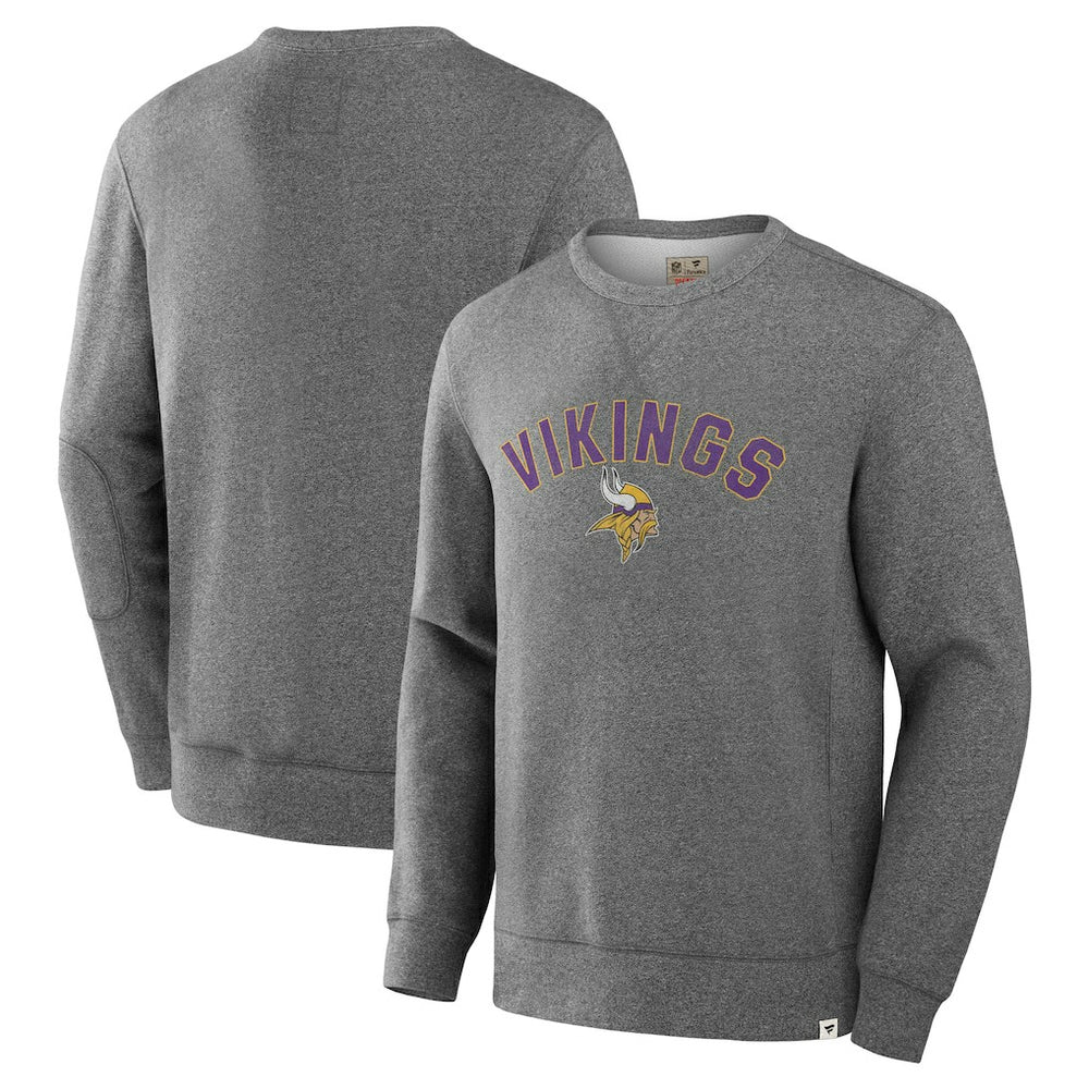 Minnesota Vikings Loop Terry Pullover Sweatshirt Heather Gray | Fanatics