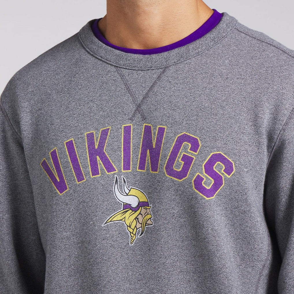 Minnesota Vikings Loop Terry Pullover Sweatshirt Heather Gray | Fanatics