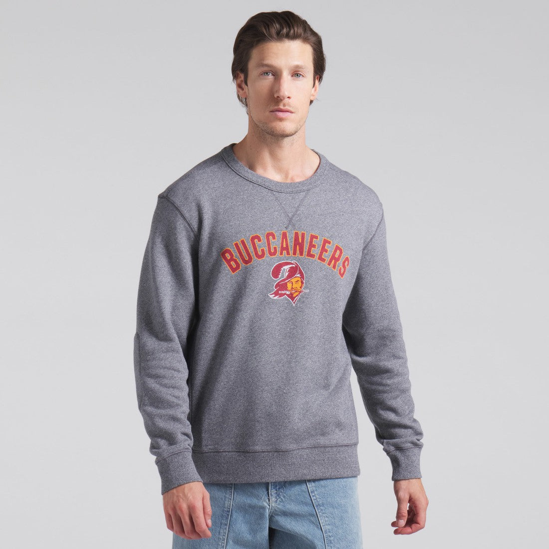 Tampa Bay Buccaneers Loop Terry Pullover Sweatshirt Heather Gray | Fanatics