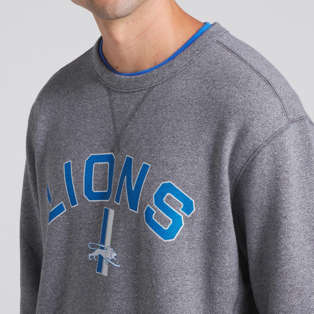 Detroit Lions Loop Terry Pullover Sweatshirt Heather Gray | Fanatics