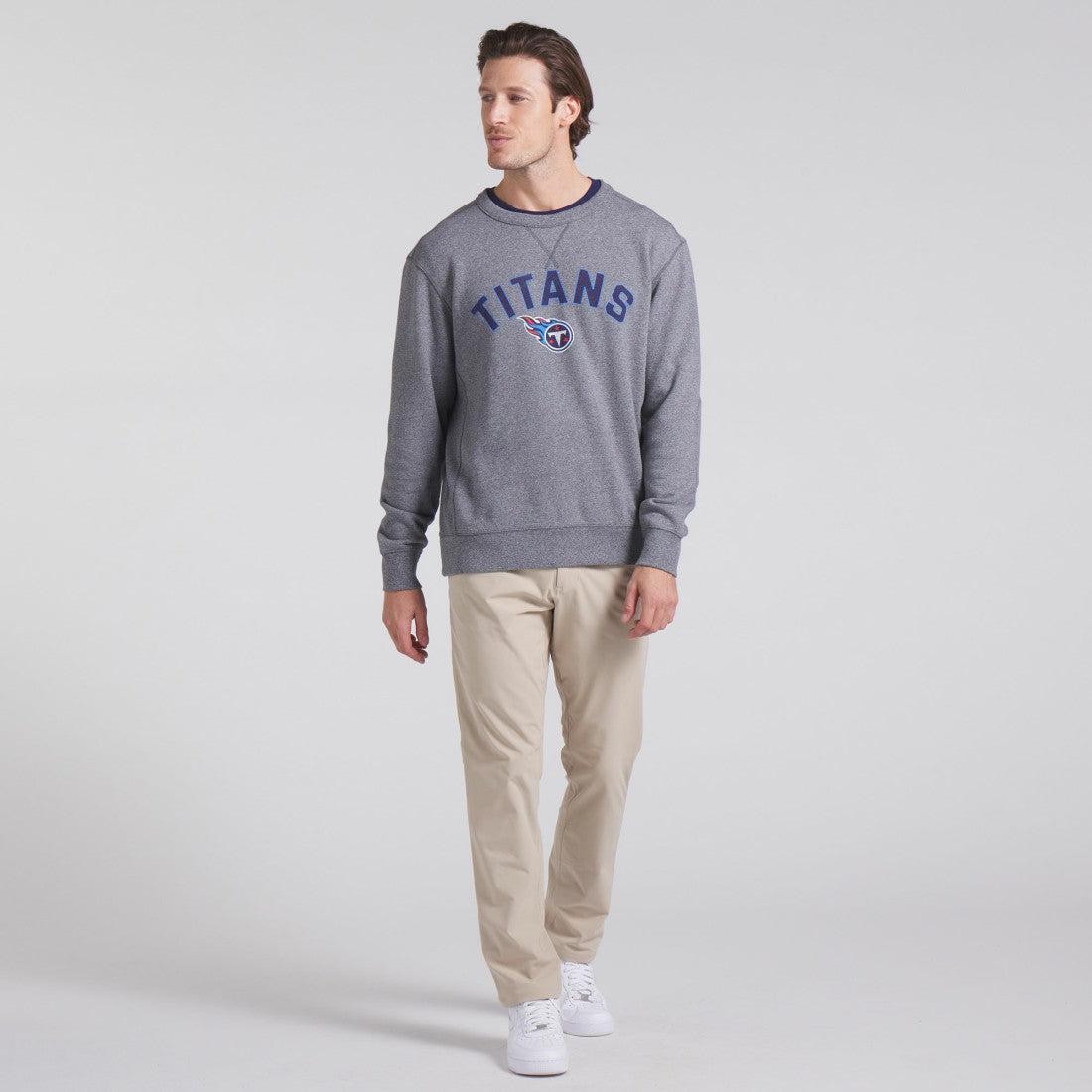 Tennessee Titans Loop Terry Pullover Sweatshirt Heather Gray | Fanatics