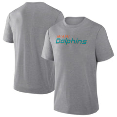 Miami Dolphins Pass Rush Tri-Blend T-Shirt Heather Gray | Fanatics