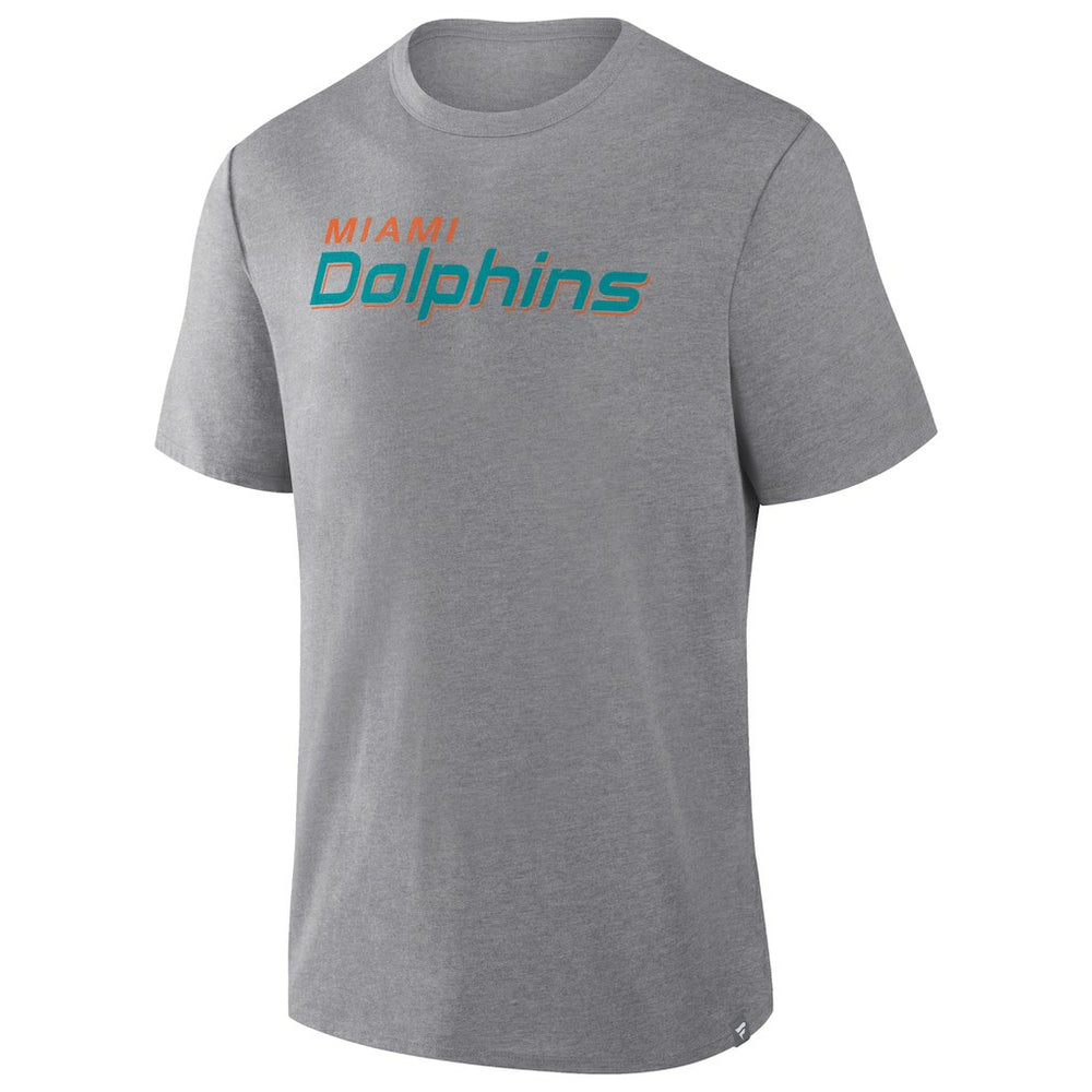 Miami Dolphins Pass Rush Tri-Blend T-Shirt Heather Gray | Fanatics