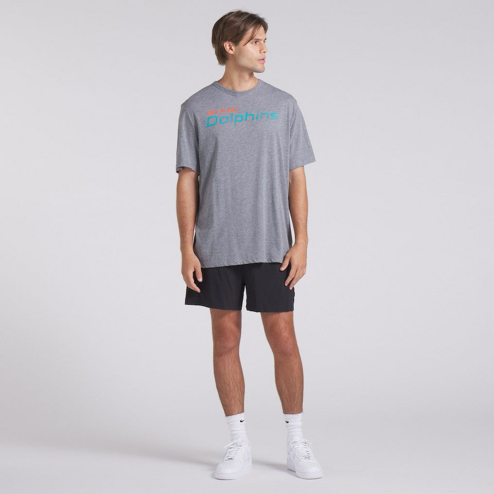 Miami Dolphins Pass Rush Tri-Blend T-Shirt Heather Gray | Fanatics