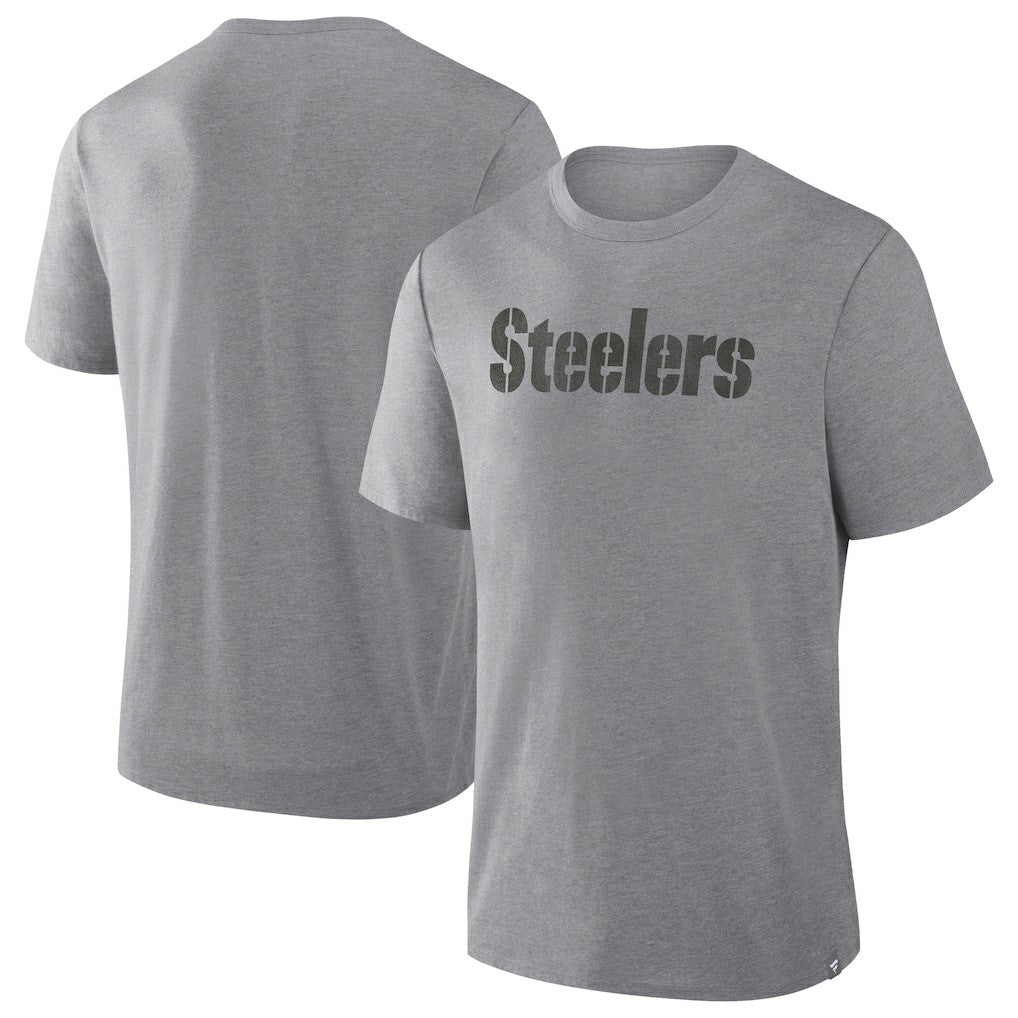 Pittsburgh Steelers Pass Rush Tri-Blend T-Shirt Heather Gray | Fanatics