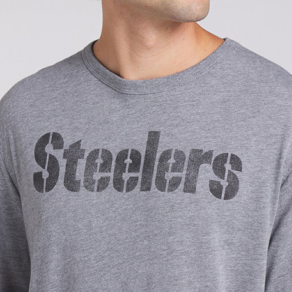 Pittsburgh Steelers Pass Rush Tri-Blend T-Shirt Heather Gray | Fanatics